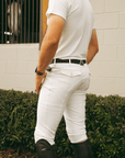 Chadai Men Riding Breeches in Show White Riding Breeches C R I N I Ē R E 