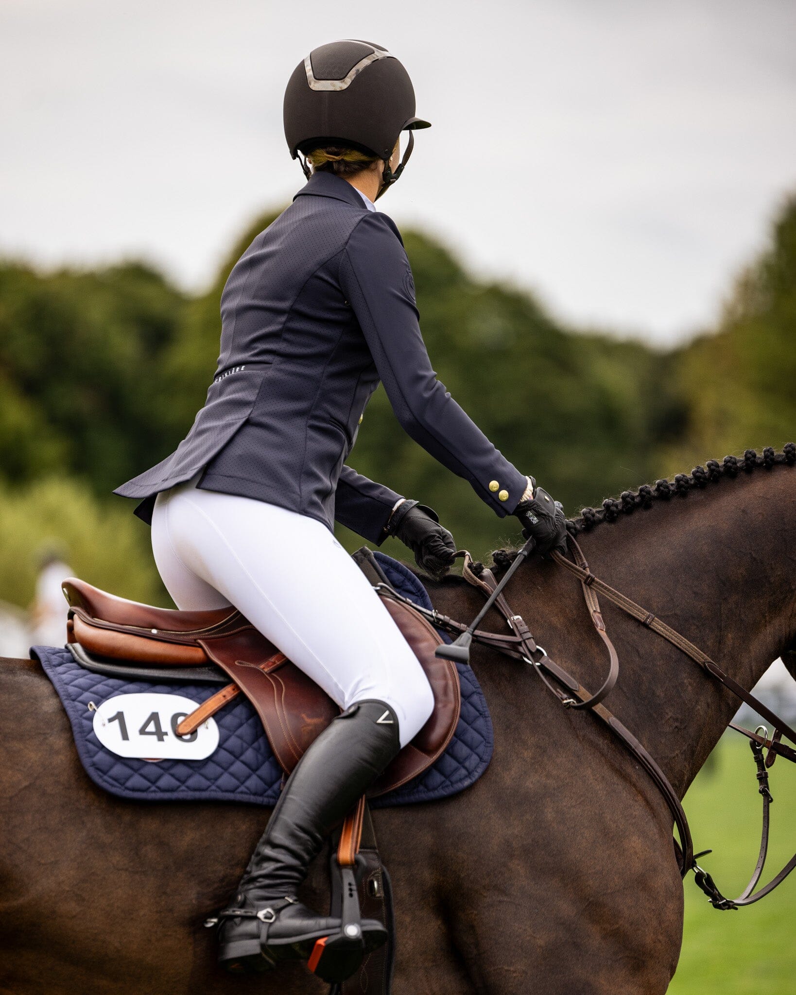 Juliette High Compression Show Breeches | White Riding Breeches C R I N I Ē R E 